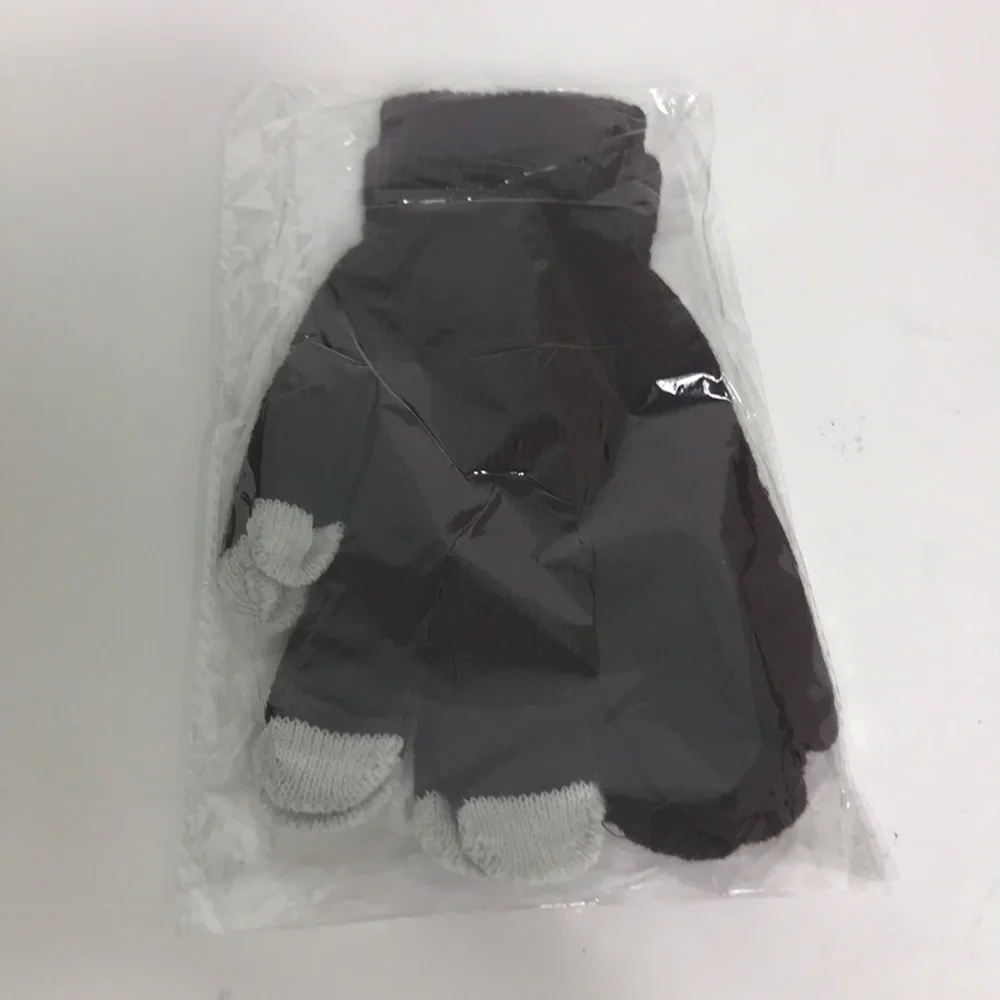 Brown Touch Screen Knit Gloves